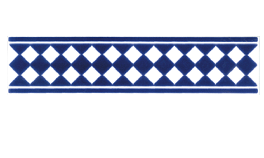 Damas Greca Azul 5x20